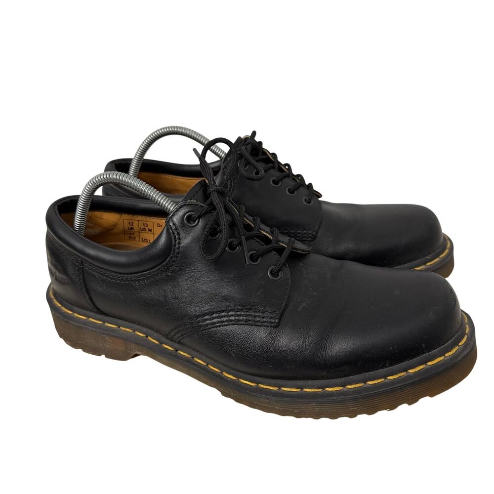 Dr Martens Shoes Mens Size 13 Oxford Black 8053 Leather Lace Up PVC Sole